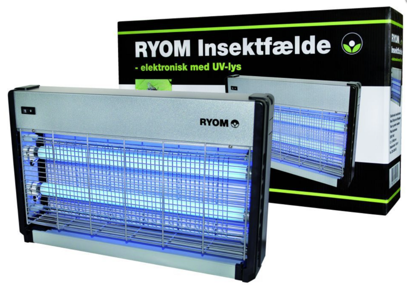 Insektfælde Ryom plast/aluminium 2x15W  150m2