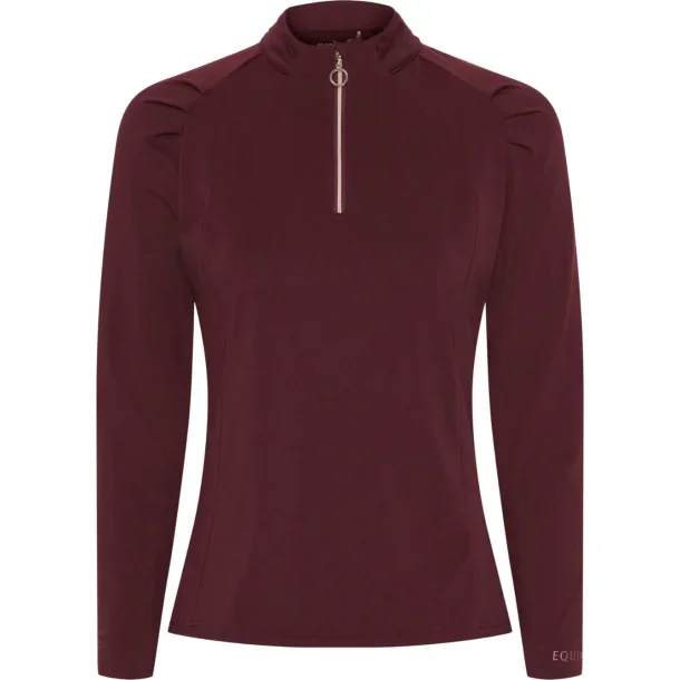 Jemma langærmet half-zip t-shirt EQ