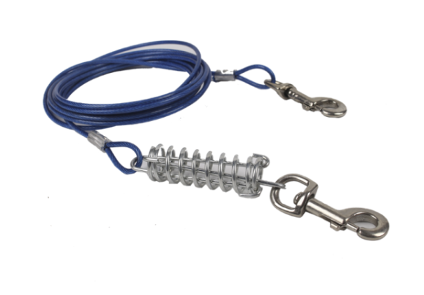 Tie out cable with spring 4,7 m