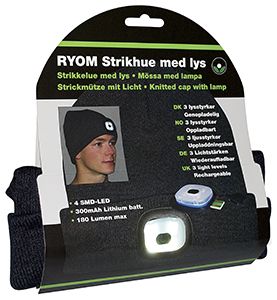 Strikhue med LED-forlys