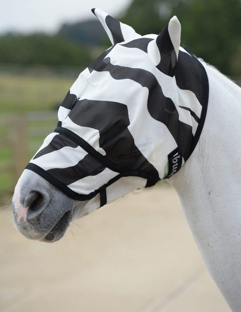 Bucas Fluemaske Zebra Deluxe m.ører