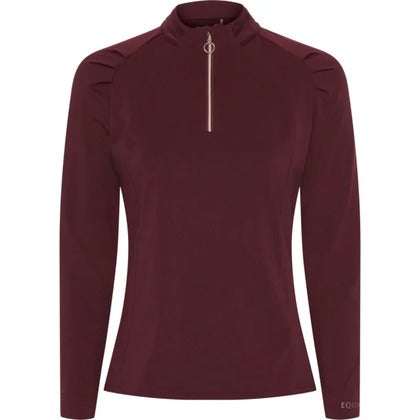 Jemma langærmet half-zip t-shirt EQ