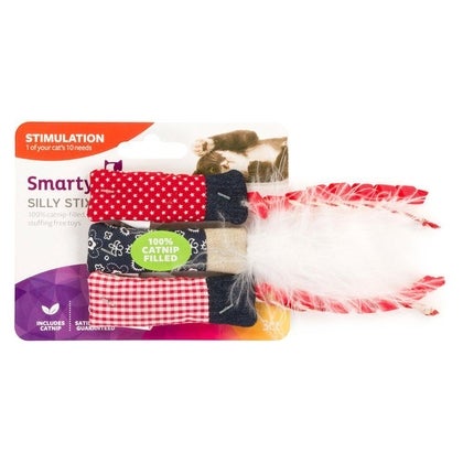 Smartykat Silly stix 3stk m. catnip