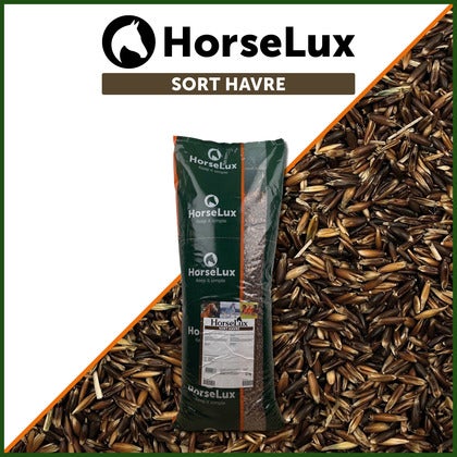 HorseLux Sort Havre Koncept 10505 Sæk 12 kg