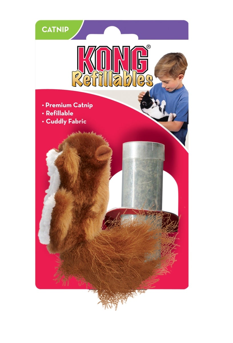 Kong refillable catnip squirrel